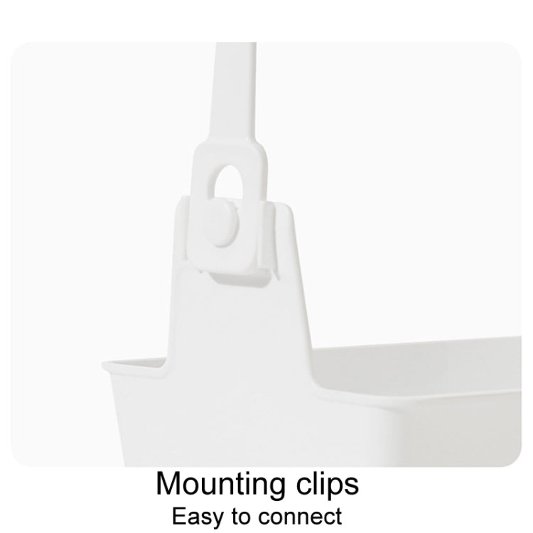 Household Bathroom Hanging Drainage Hanger Kitchen Multifunctional Stackable Basket - White