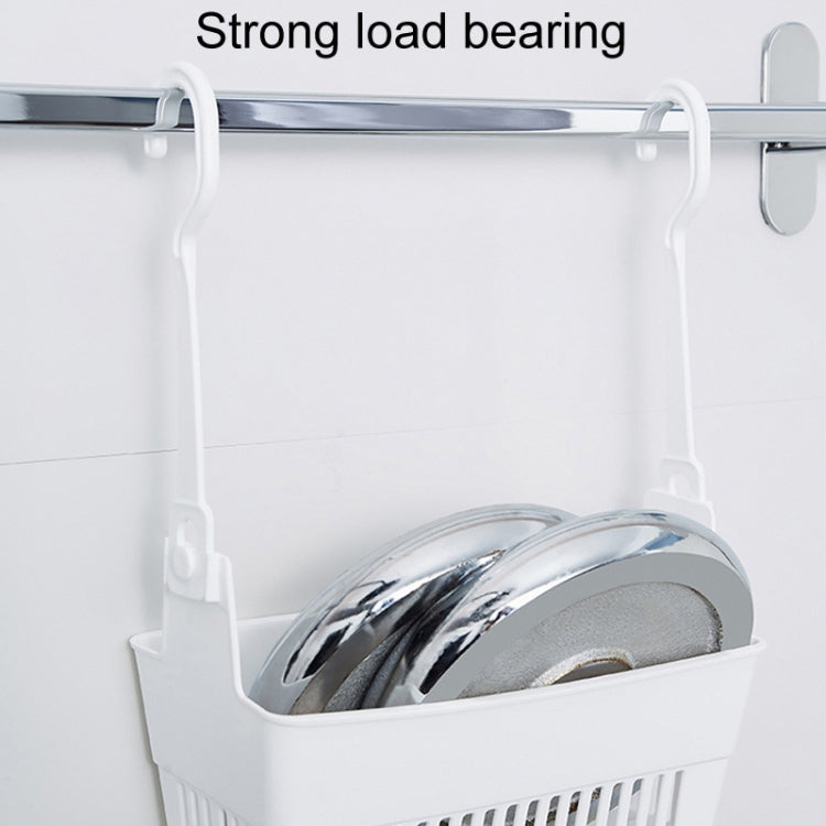 Household Bathroom Hanging Drainage Hanger Kitchen Multifunctional Stackable Basket - White