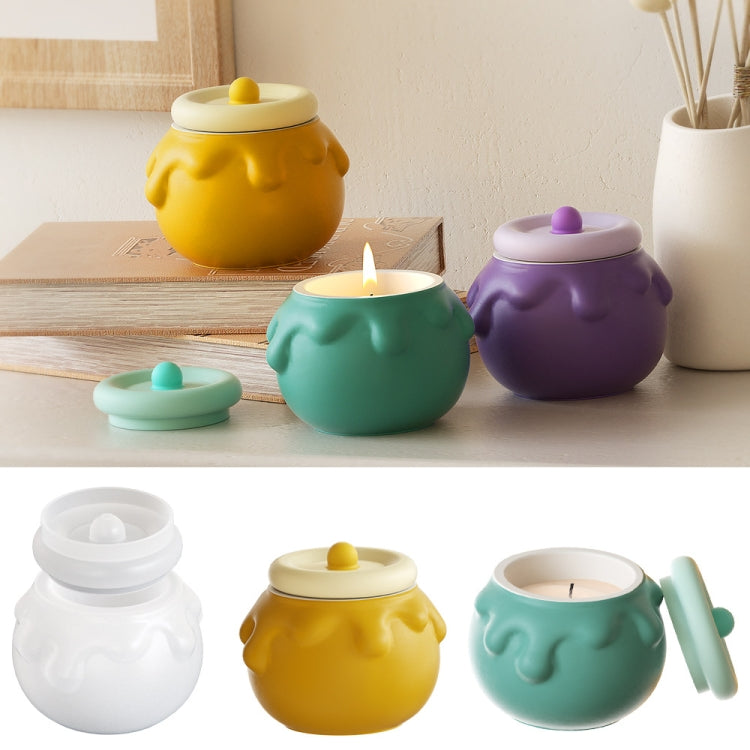 DIY Epoxy Resin Honey Jar Shaped Candle Cup Silicone Mold Storage Box Ornaments DIY Tools - 3362