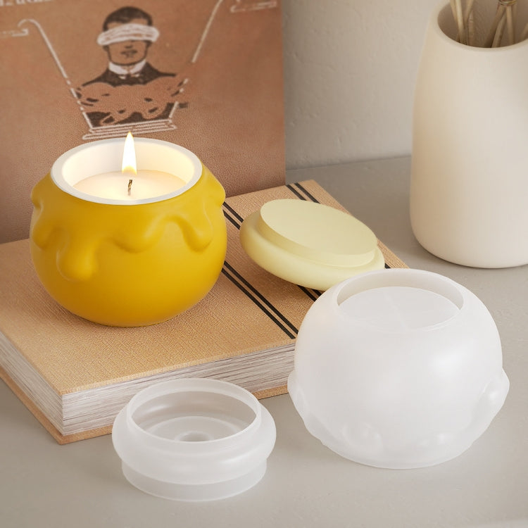DIY Epoxy Resin Honey Jar Shaped Candle Cup Silicone Mold Storage Box Ornaments DIY Tools - 3362