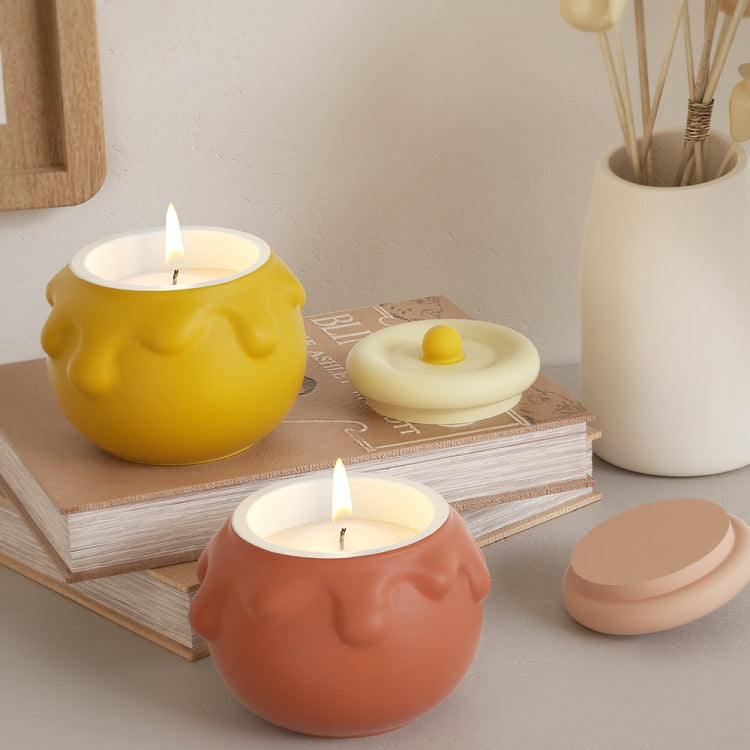 DIY Epoxy Resin Honey Jar Shaped Candle Cup Silicone Mold Storage Box Ornaments DIY Tools - 3362
