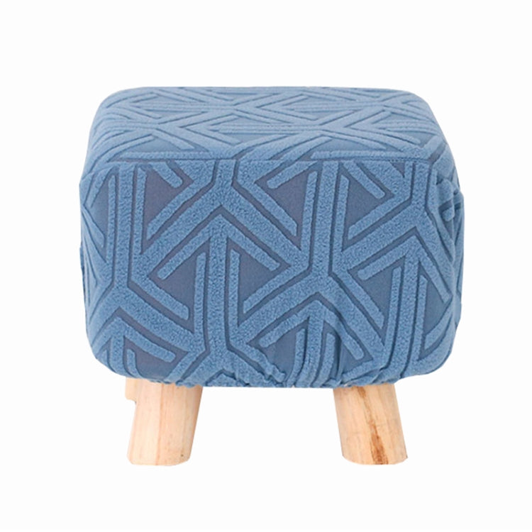 Stretch Universal All-Inclusive Stool Cover Household Seat Dust-Proof Protector, Style: Square Lake Blue