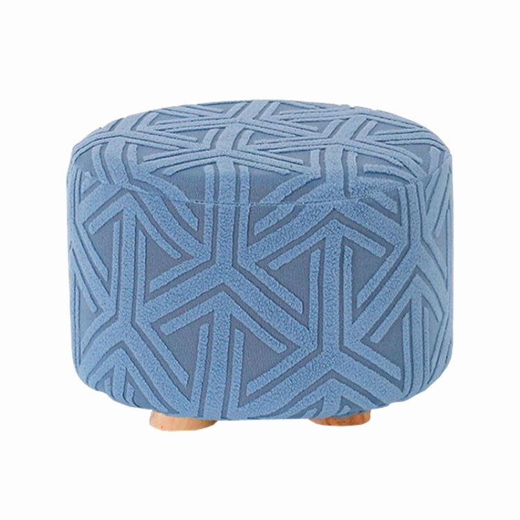 Stretch Universal All-Inclusive Stool Cover Household Seat Dust-Proof Protector, Style: Round Lake Blue