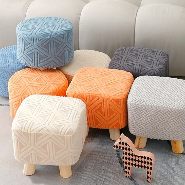 Stretch Universal All-Inclusive Stool Cover Household Seat Dust-Proof Protector, Style: Square Lake Blue