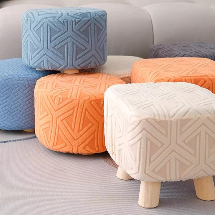 Stretch Universal All-Inclusive Stool Cover Household Seat Dust-Proof Protector, Style: Round Orange