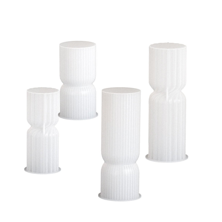 DIY Geometric Cylinder Vertical Stripe Candle Silicone Mold Resin Ornaments Mold, Spec: 003
