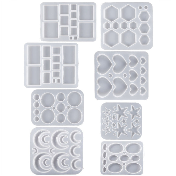 DIY Epoxy Resin Three-Dimensional Geometric Pendant Earring Silicone Mold, Spec: Square