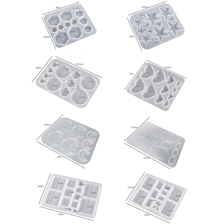 DIY Epoxy Resin Three-Dimensional Geometric Pendant Earring Silicone Mold, Spec: Round