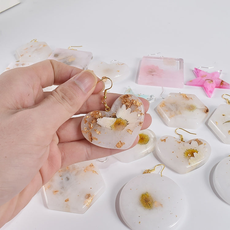 DIY Epoxy Resin Three-Dimensional Geometric Pendant Earring Silicone Mold, Spec: Pentagram