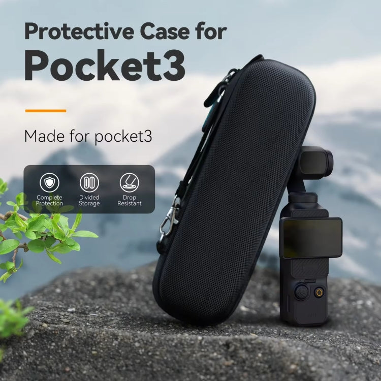 For DJI Osmo Pocket 3 Camera TELESIN Portable Carrying Bag Storage Case - Black