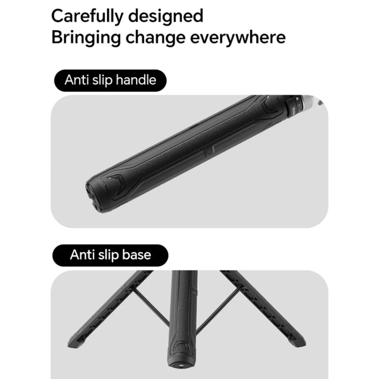 TELESIN 360 Degree Rotation 1.5m Selfie Stick Foldable Tripod For GoPro Hero / Insta360 /  DJI Osmo Action - Black