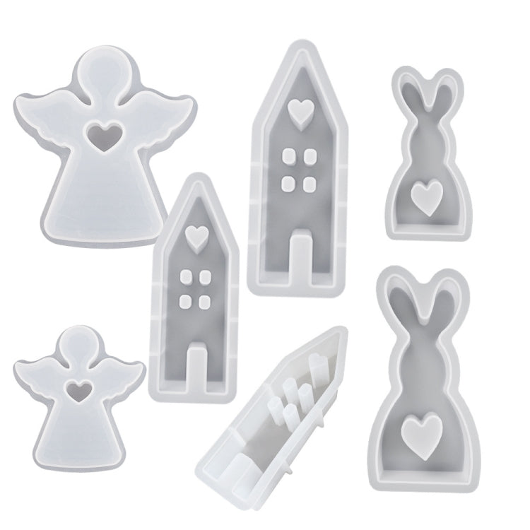 DIY Epoxy Easter Desktop Decoration Candle Silicone Mold, Spec: Angel 002