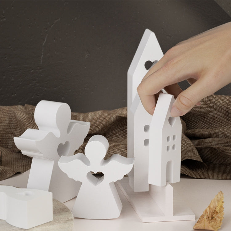 DIY Epoxy Easter Desktop Decoration Candle Silicone Mold, Spec: Angel 002