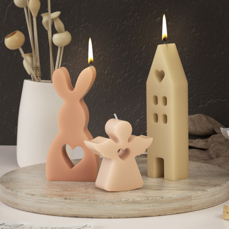 DIY Epoxy Easter Desktop Decoration Candle Silicone Mold, Spec: House 001
