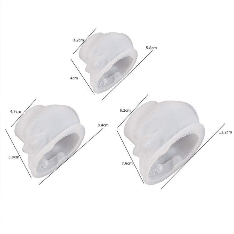 DIY Epoxy Candle Skull Keychain Pendant Silicone Mold Halloween Ornaments Mold, Spec: L