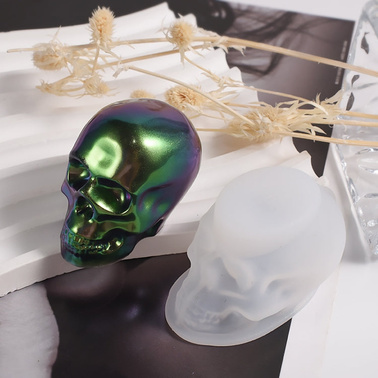DIY Epoxy Candle Skull Keychain Pendant Silicone Mold Halloween Ornaments Mold, Spec: L