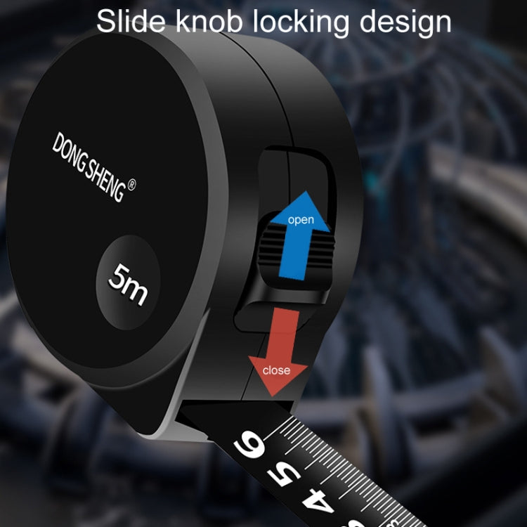 DONG GSHENG High Precision Home Use Steel Utility Scale Thickened Measuring Tape, Model: Black Gold Frosted 5m x 19mm