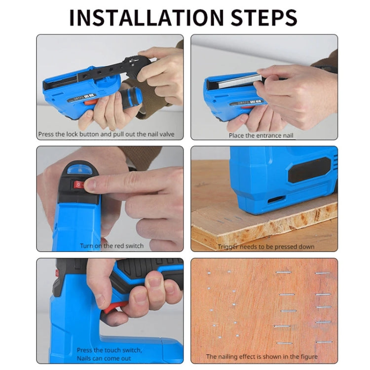 MOYI Home Portable Wireless Electric Nail Woodworking Tools - Blue