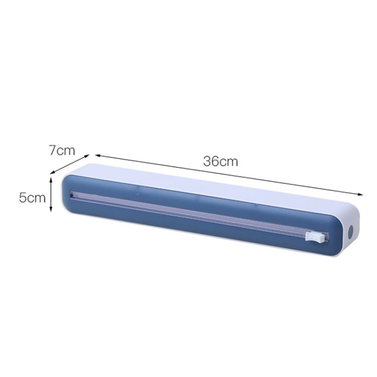 Cling Film Cutter Adjustable Storage Cutting Box, Color: Yellow White