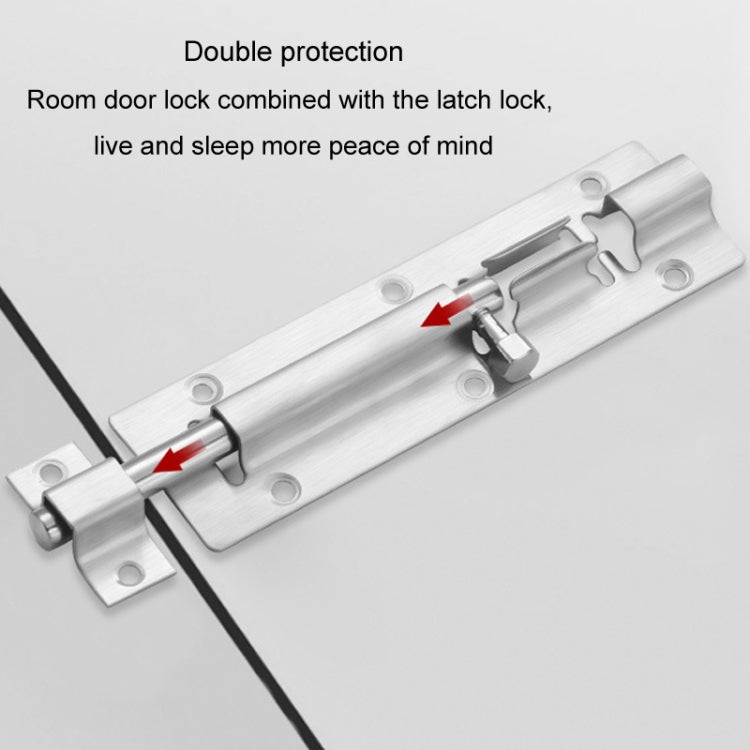 8 inch Stainless Steel Latch Door Bolt Bathroom Wooden Door And Window Anti-Theft Latch Lock