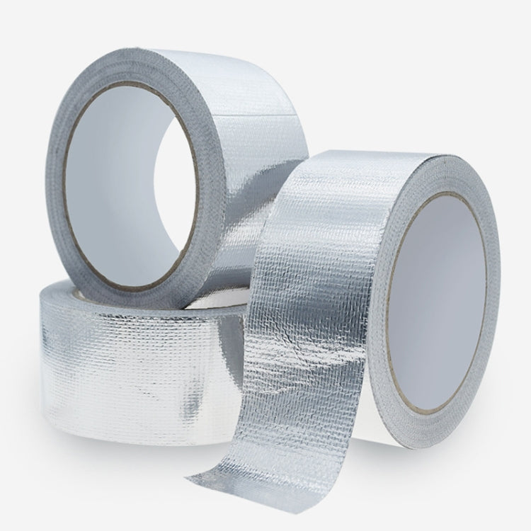 3cm x 10m 0.15mm Glass Fiber Cloth Aluminum Foil Tape Air- Conditioning Pipe Waterproof Seam Sealing Tape