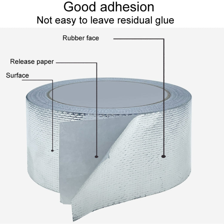 5cm x 5m 0.15mm Glass Fiber Cloth Aluminum Foil Tape Air- Conditioning Pipe Waterproof Seam Sealing Tape