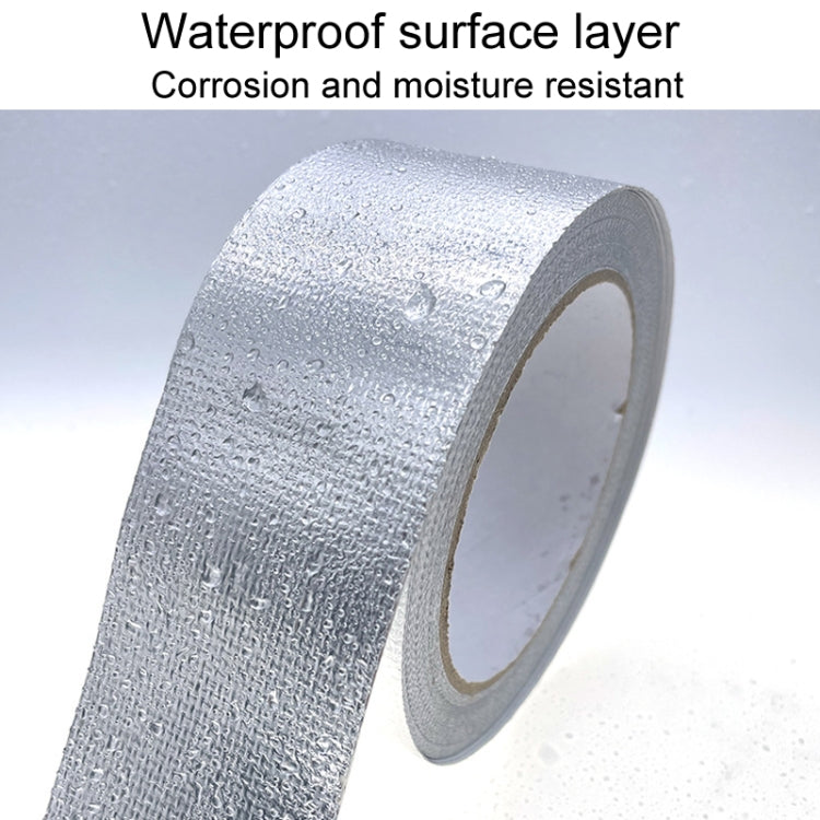 5cm x 5m 0.15mm Glass Fiber Cloth Aluminum Foil Tape Air- Conditioning Pipe Waterproof Seam Sealing Tape