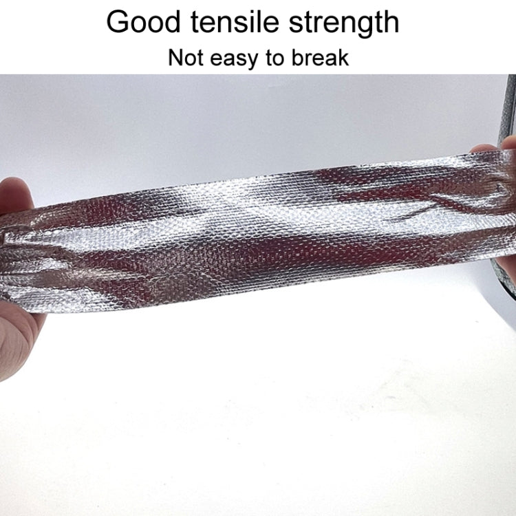 5cm x 20m 0.15mm Glass Fiber Cloth Aluminum Foil Tape Air- Conditioning Pipe Waterproof Seam Sealing Tape