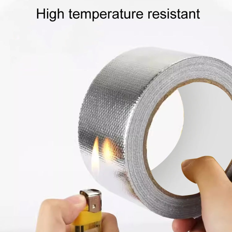 3cm x 5m 0.15mm Glass Fiber Cloth Aluminum Foil Tape Air- Conditioning Pipe Waterproof Seam Sealing Tape