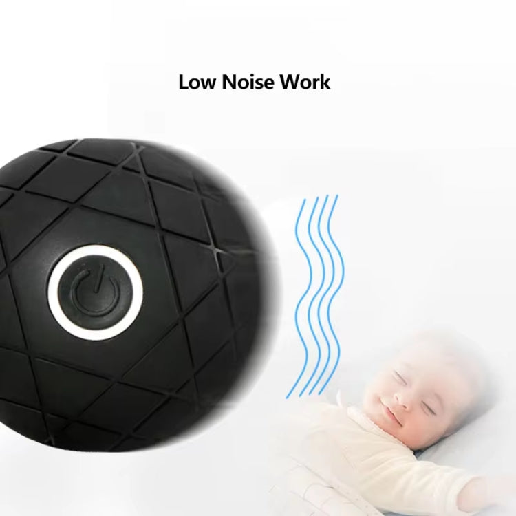 3D Vibrating Yoga Ball Muscle Relaxation Massage Fitness Ball Rechargeable Handheld Silicone Massage Ball - Black