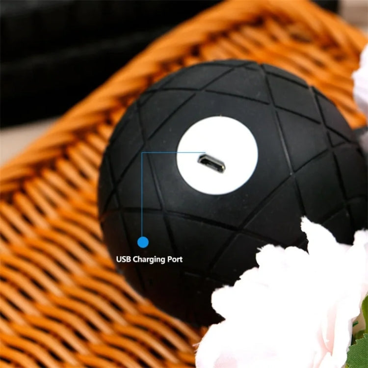 3D Vibrating Yoga Ball Muscle Relaxation Massage Fitness Ball Rechargeable Handheld Silicone Massage Ball - Black