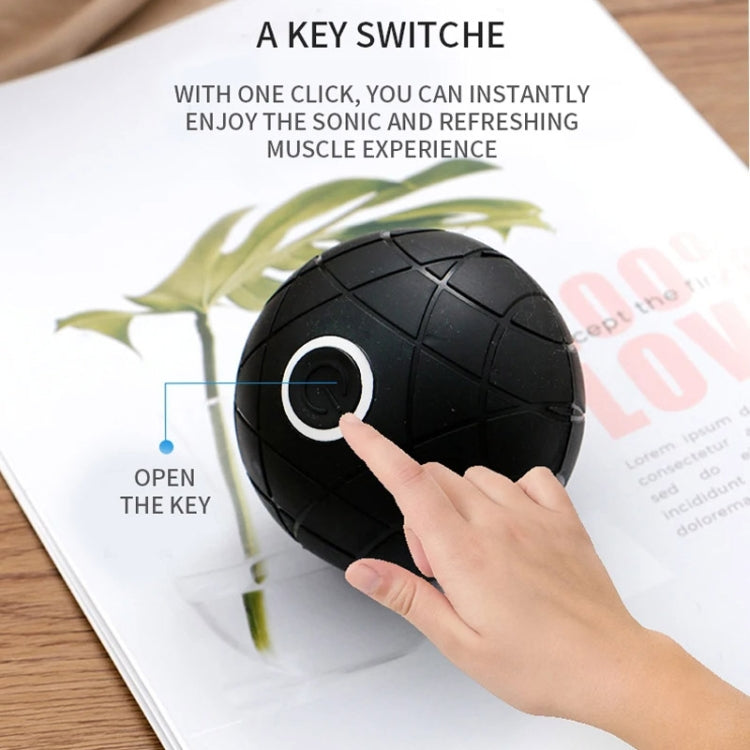 3D Vibrating Yoga Ball Muscle Relaxation Massage Fitness Ball Rechargeable Handheld Silicone Massage Ball - Black