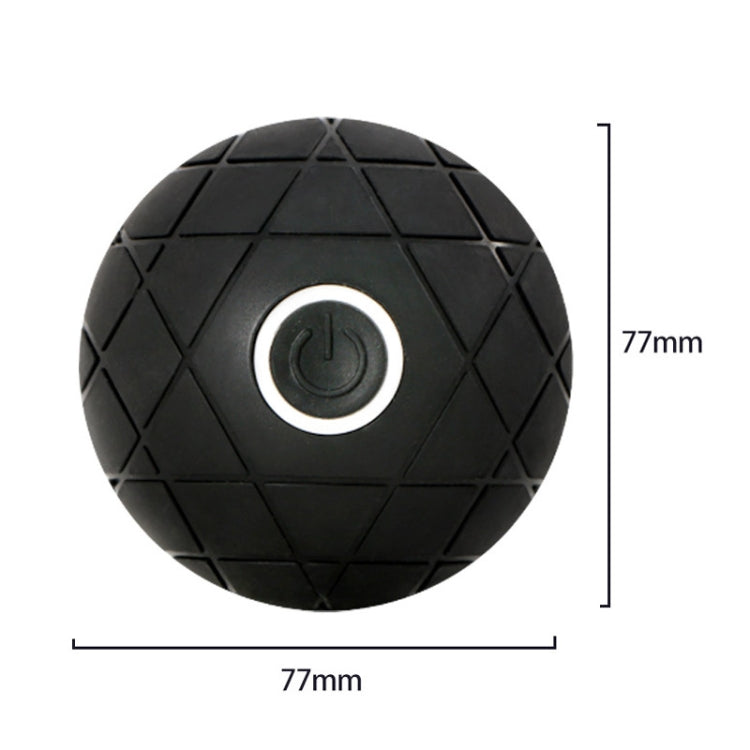3D Vibrating Yoga Ball Muscle Relaxation Massage Fitness Ball Rechargeable Handheld Silicone Massage Ball - Black