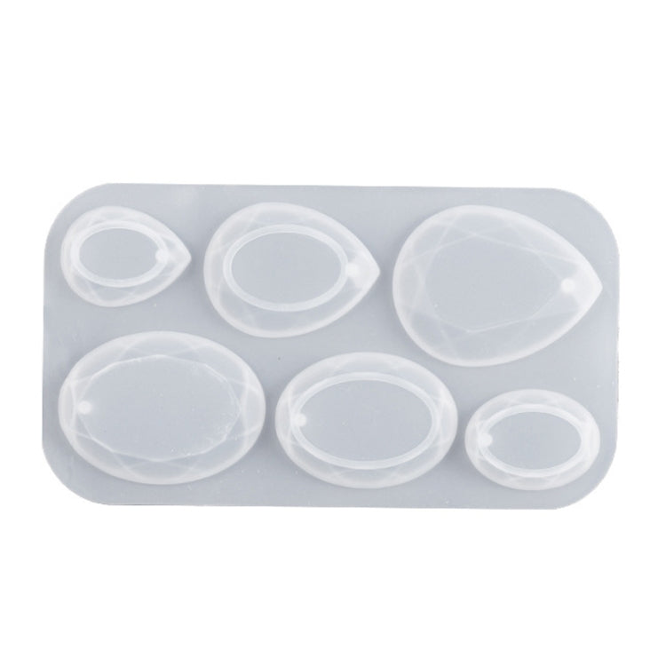 DIY Crystal Epoxy Cross Section Oval Pendant Earring Silicone Mold - Water Drops