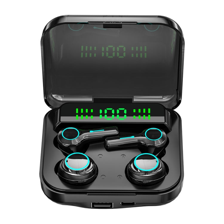 M21 2pairs Bluetooth 5.2 Earphones TWS Wireless Couple Noise Canceling Waterproof Earbuds - Black