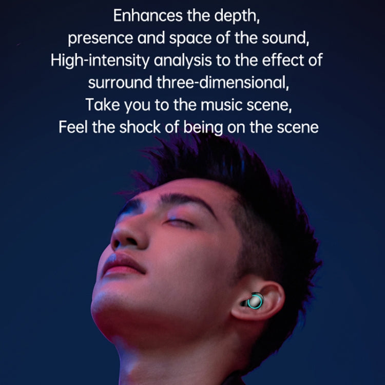 M21 2pairs Bluetooth 5.2 Earphones TWS Wireless Couple Noise Canceling Waterproof Earbuds - Black