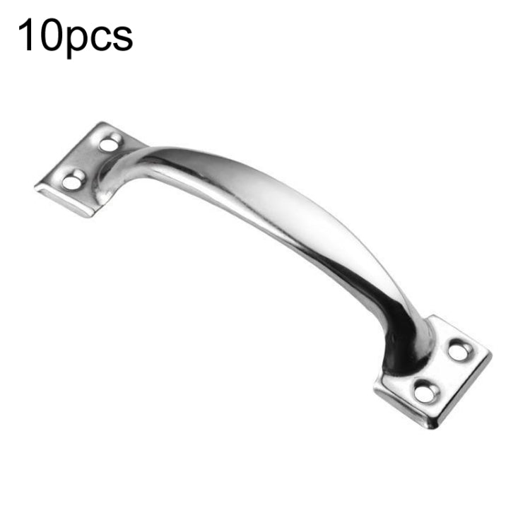 10pcs 4 inch Bow-Shaped Stainless Steel Door Handle Simple Window And Cabinet Drawer Handle