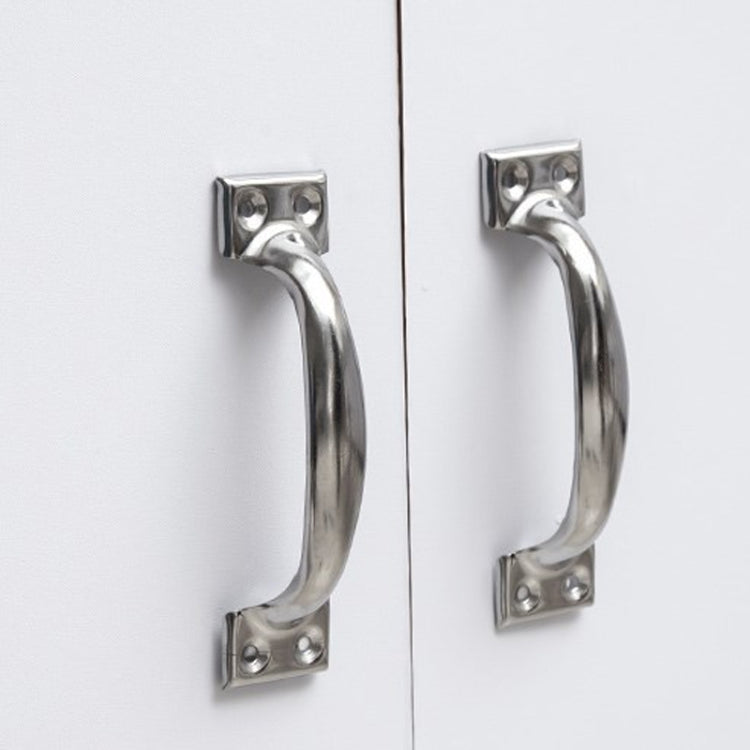 10pcs 5 inch Bow-Shaped Stainless Steel Door Handle Simple Window And Cabinet Drawer Handle