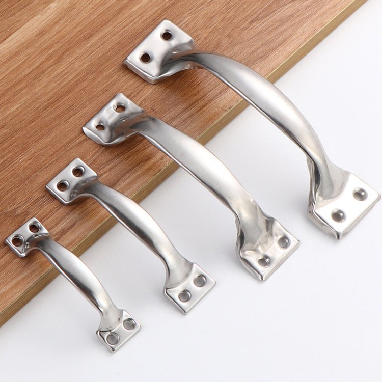 10pcs 5 inch Bow-Shaped Stainless Steel Door Handle Simple Window And Cabinet Drawer Handle