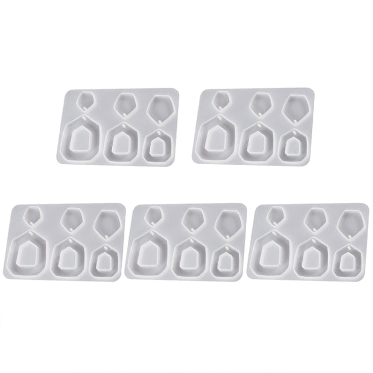 5pcs DIY Crystal Epoxy Earrings Silicone Mold Pendant Jewelry Mold, Spec: Alien