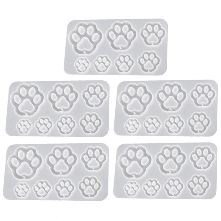 5pcs DIY Crystal Epoxy Earrings Silicone Mold Pendant Jewelry Mold, Spec: Cat Claw