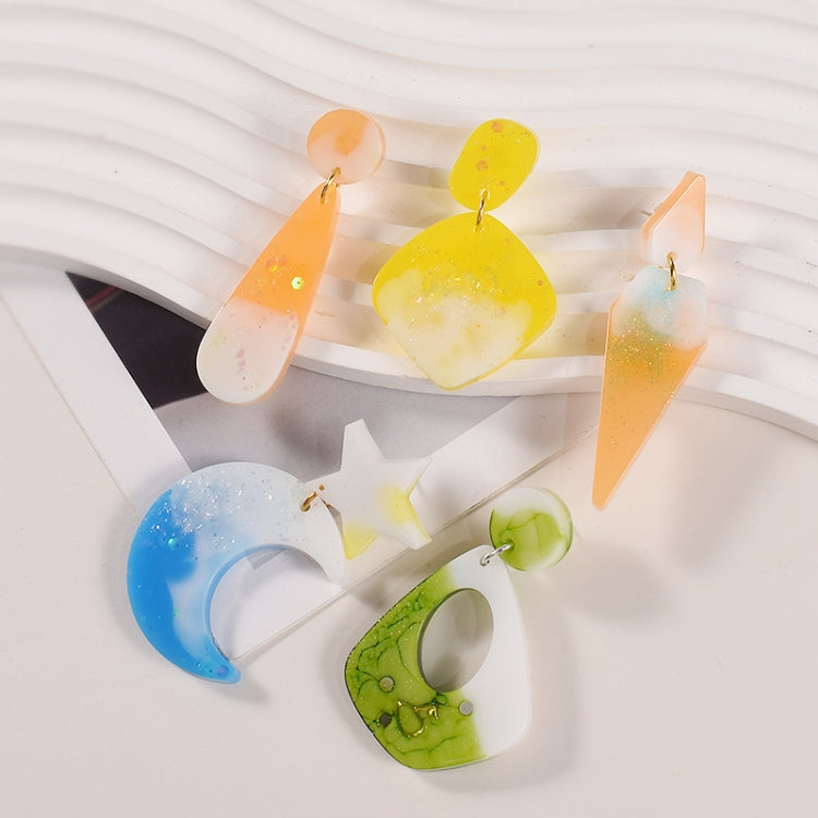 5pcs DIY Crystal Epoxy Earrings Silicone Mold Pendant Jewelry Mold, Spec: Big Water Drop