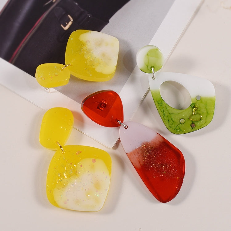 5pcs DIY Crystal Epoxy Earrings Silicone Mold Pendant Jewelry Mold, Spec: Big Water Drop