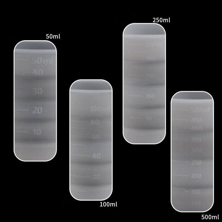 2pcs 500ml Folding DIY Epoxy Measuring Cup Silicone Mold Candle Plaster Glue Mixing Cup