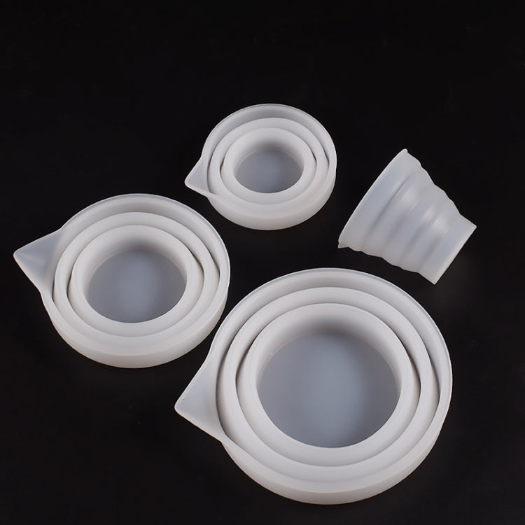2pcs 500ml Folding DIY Epoxy Measuring Cup Silicone Mold Candle Plaster Glue Mixing Cup