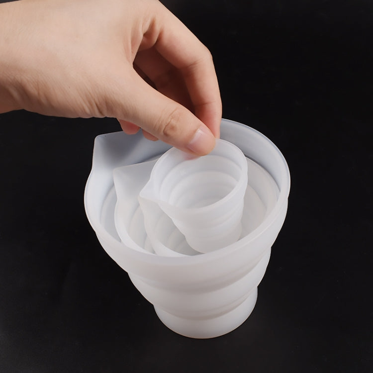 5pcs 50ml Folding DIY Epoxy Measuring Cup Silicone Mold Candle Plaster Glue Mixing Cup