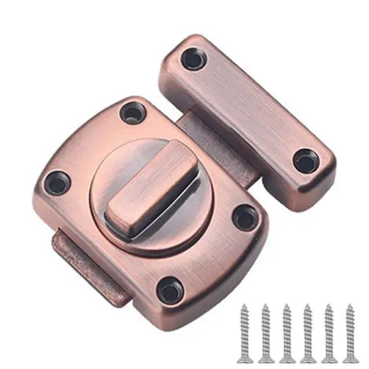 Stainless Steel Rotate Bolt Latch Anti-Theft Security Bathroom Door Lock Spring Latch, Specification: Small Red Bronze
