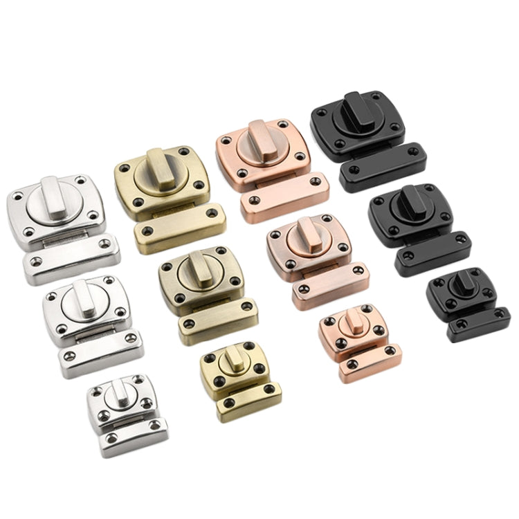 Stainless Steel Rotate Bolt Latch Anti-Theft Security Bathroom Door Lock Spring Latch, Specification: Extra Large Black