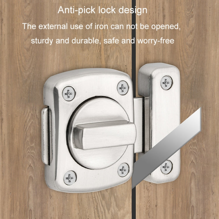 Stainless Steel Rotate Bolt Latch Anti-Theft Security Bathroom Door Lock Spring Latch, Specification: Large Red Bronze