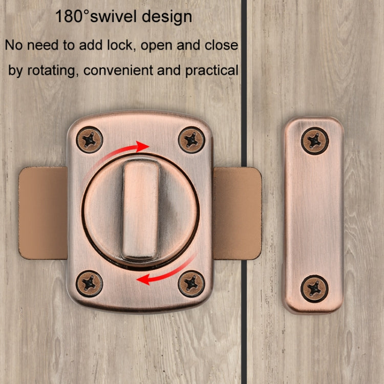 Stainless Steel Rotate Bolt Latch Anti-Theft Security Bathroom Door Lock Spring Latch, Specification: Extra Large Silver